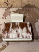Load image into Gallery viewer, Leather or hide on hair claw clip.