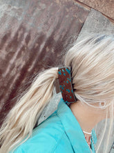 Load image into Gallery viewer, Leather or hide on hair claw clip.