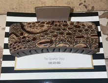 Load image into Gallery viewer, Leather or hide on hair claw clip.