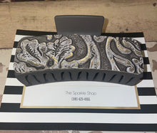 Load image into Gallery viewer, Leather or hide on hair claw clip.