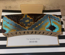 Load image into Gallery viewer, Leather or hide on hair claw clip.