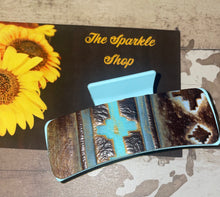 Load image into Gallery viewer, Leather or hide on hair claw clip.