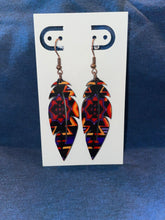 Load image into Gallery viewer, Native feather wood earrings
