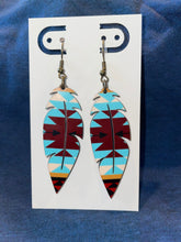 Load image into Gallery viewer, Native feather wood earrings
