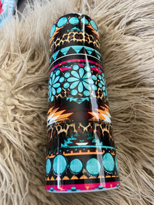 Turquoise Stone Aztec Tumbler