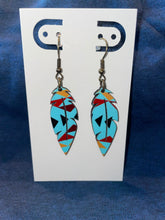 Load image into Gallery viewer, Native feather wood earrings
