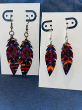 Load image into Gallery viewer, Native feather wood earrings
