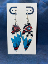 Load image into Gallery viewer, Native feather wood earrings
