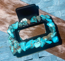 Load image into Gallery viewer, Turquoise stone hair claw clip
