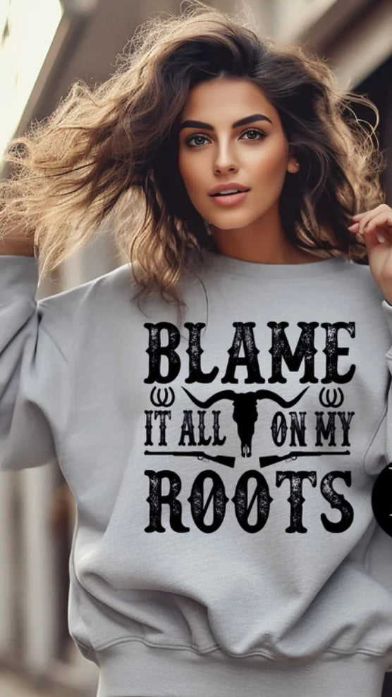 Blame it on my roots western tee