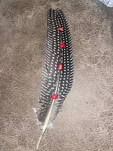 Turquoise stone feather for hats