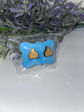 Load image into Gallery viewer, Wood Cow Tag Earrings
