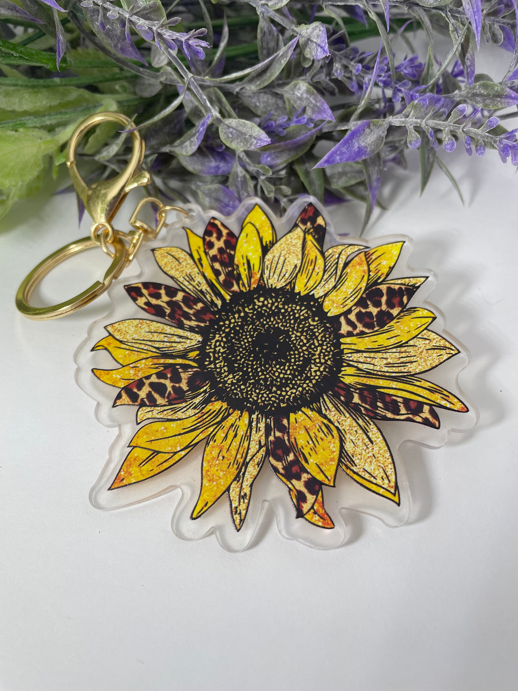 Sunflower key chain