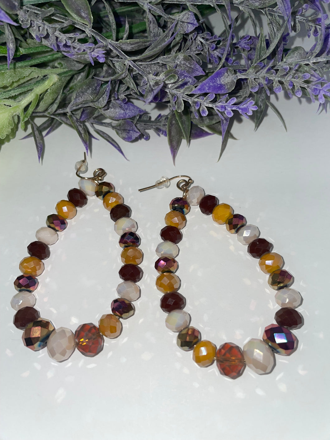 Beaded crystal earrings