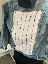 Load image into Gallery viewer, Native flare Aztec Jean jacket.
