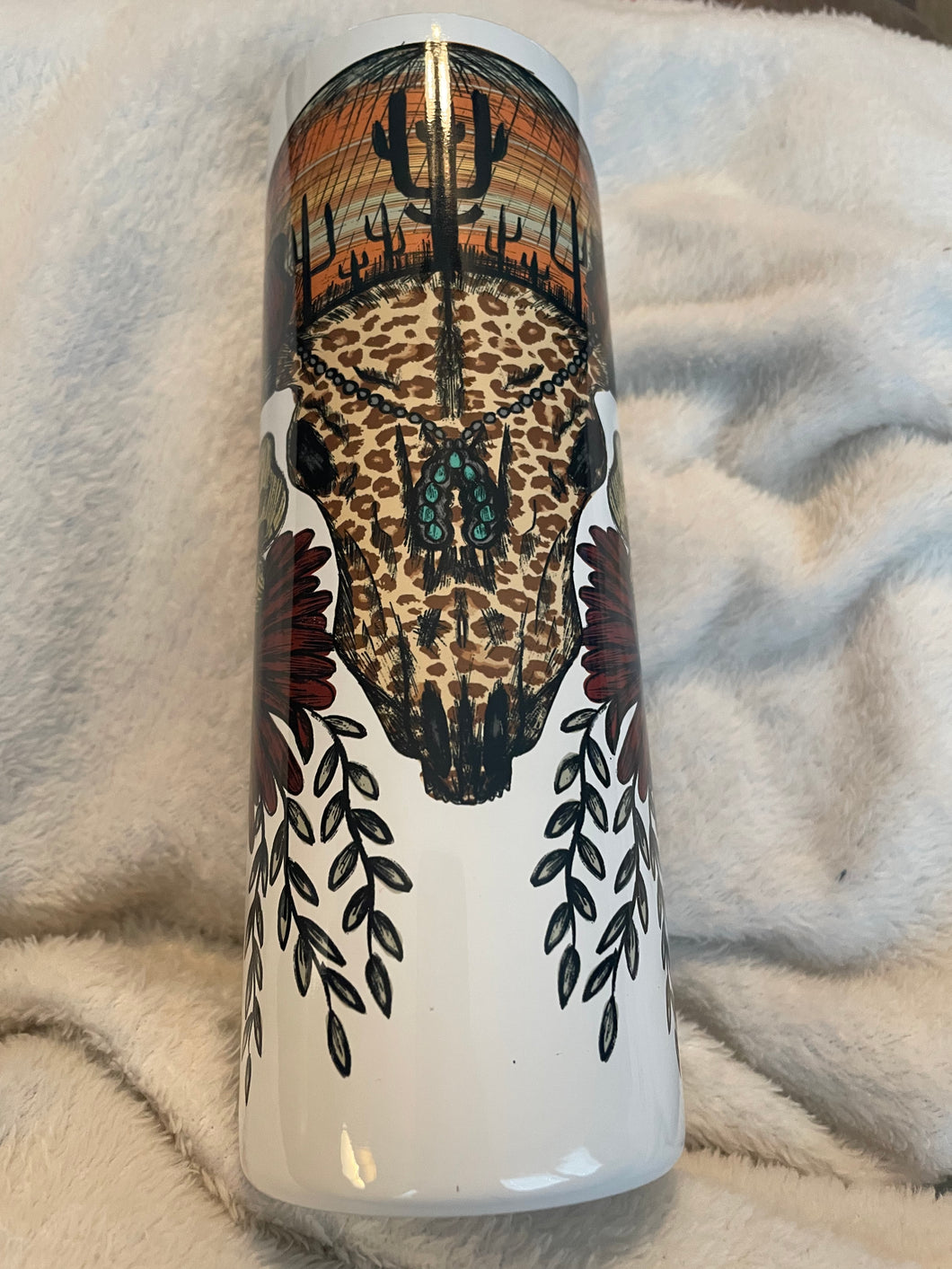 Native skull leopard Tumbler