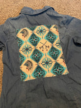 Load image into Gallery viewer, Native flare Aztec Jean Shirt
