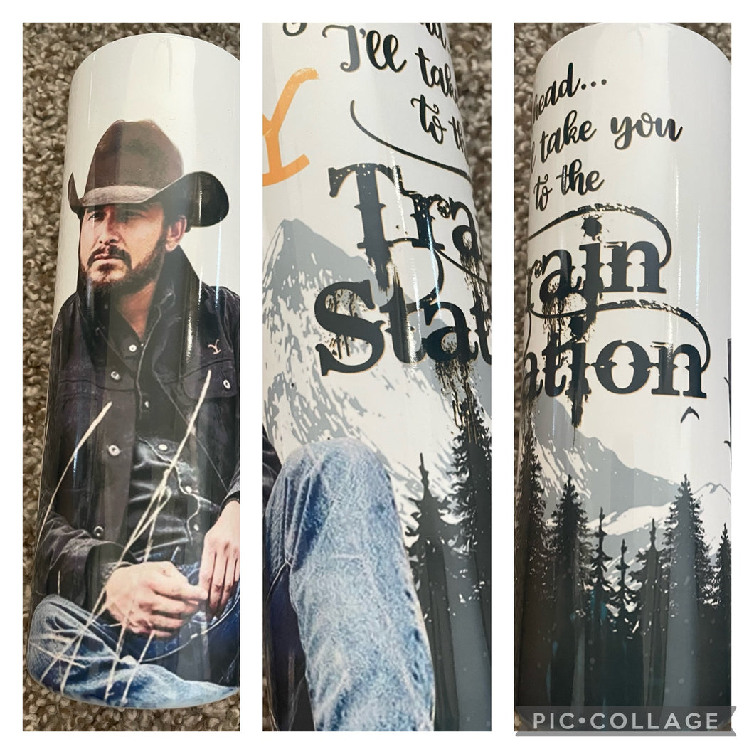 Cowboy Rip Train Station Y Tumbler