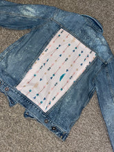 Load image into Gallery viewer, Native flare Aztec Jean jacket.
