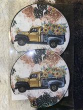 Load image into Gallery viewer, Farm trucks and tractor sets Car cup koozies/coasters
